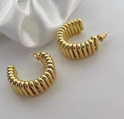 Texture Hoop Earring